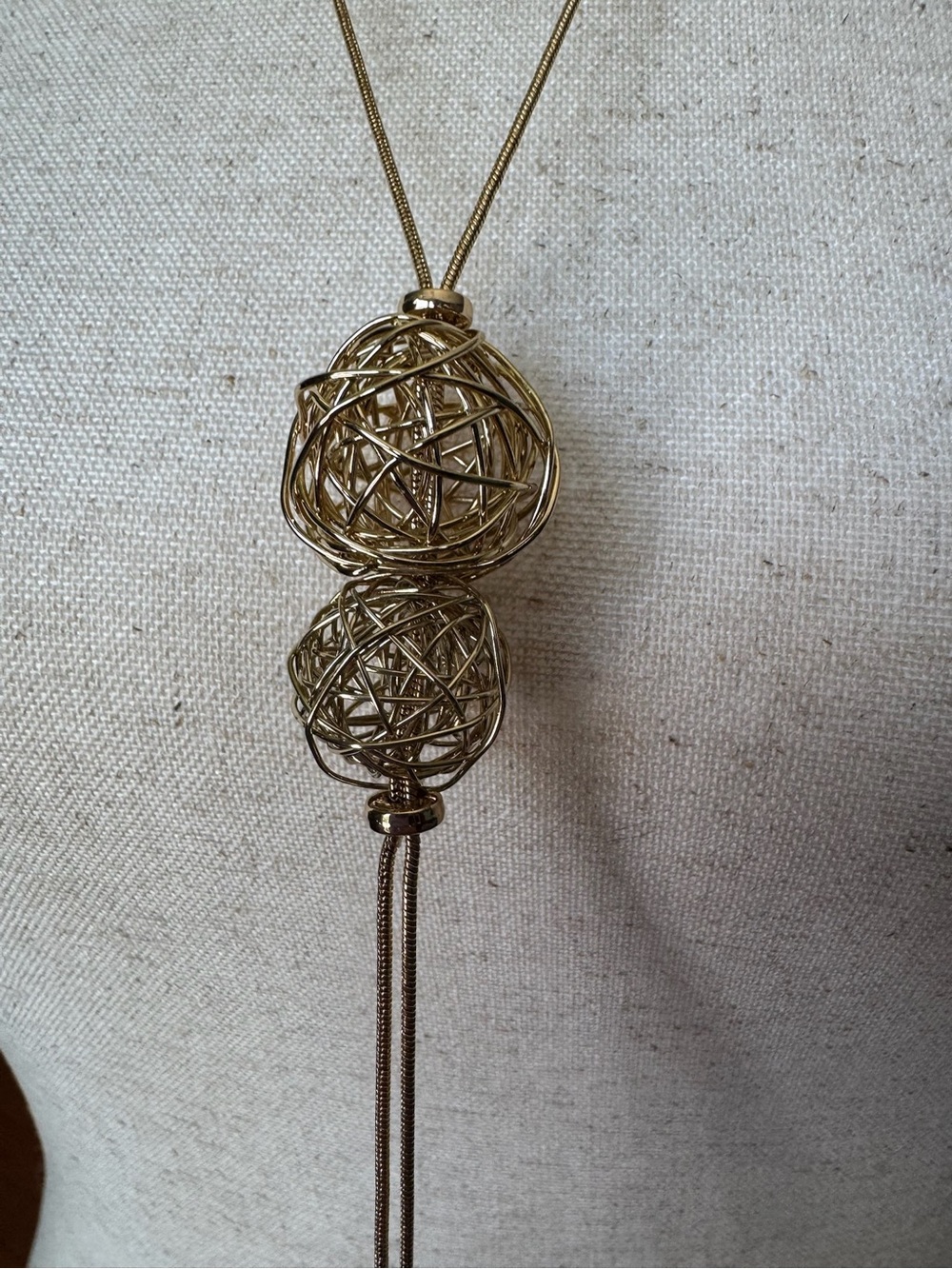 14th & Union Elegant Gold Long Lariat Necklace and Earrings set - Picture 2 of 12